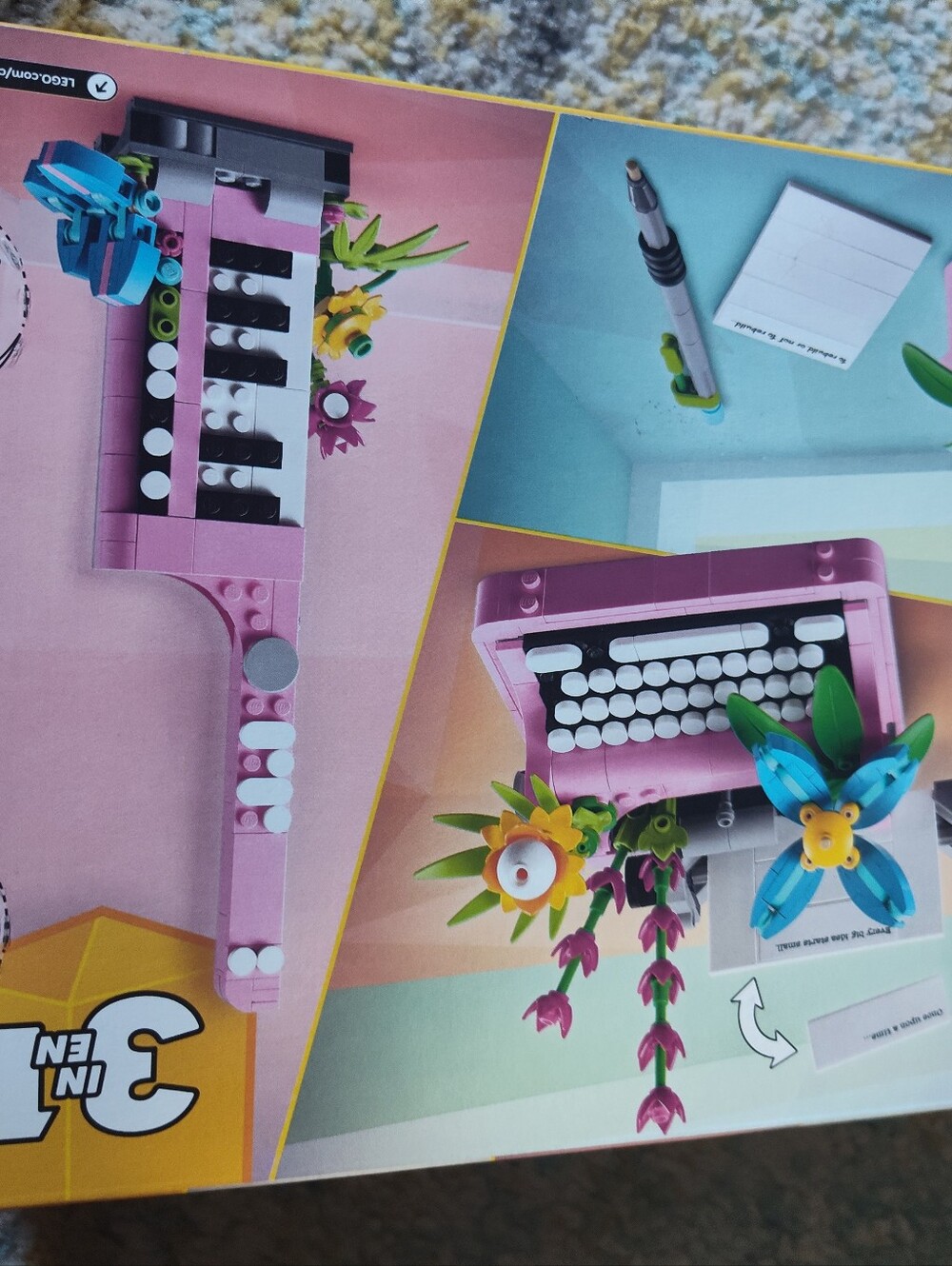 NEW Lego 3 In 1 Keyboard With Flowers - Picture 2 of 5